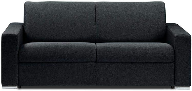 Canape Convertible Ouverture Rapido 140cm Dreamer Cuir Eco Noir