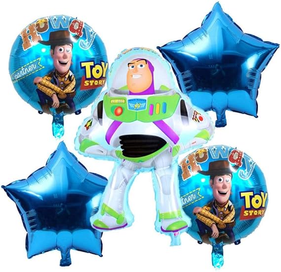 Wsjqq Juillet Expedition 5pcs Lot Enfants Jouet Voiture Theme Anniversaire Fete Decoration En Aluminium Ballons Toy Story Set 2 Amazon Fr Cuisine Maison
