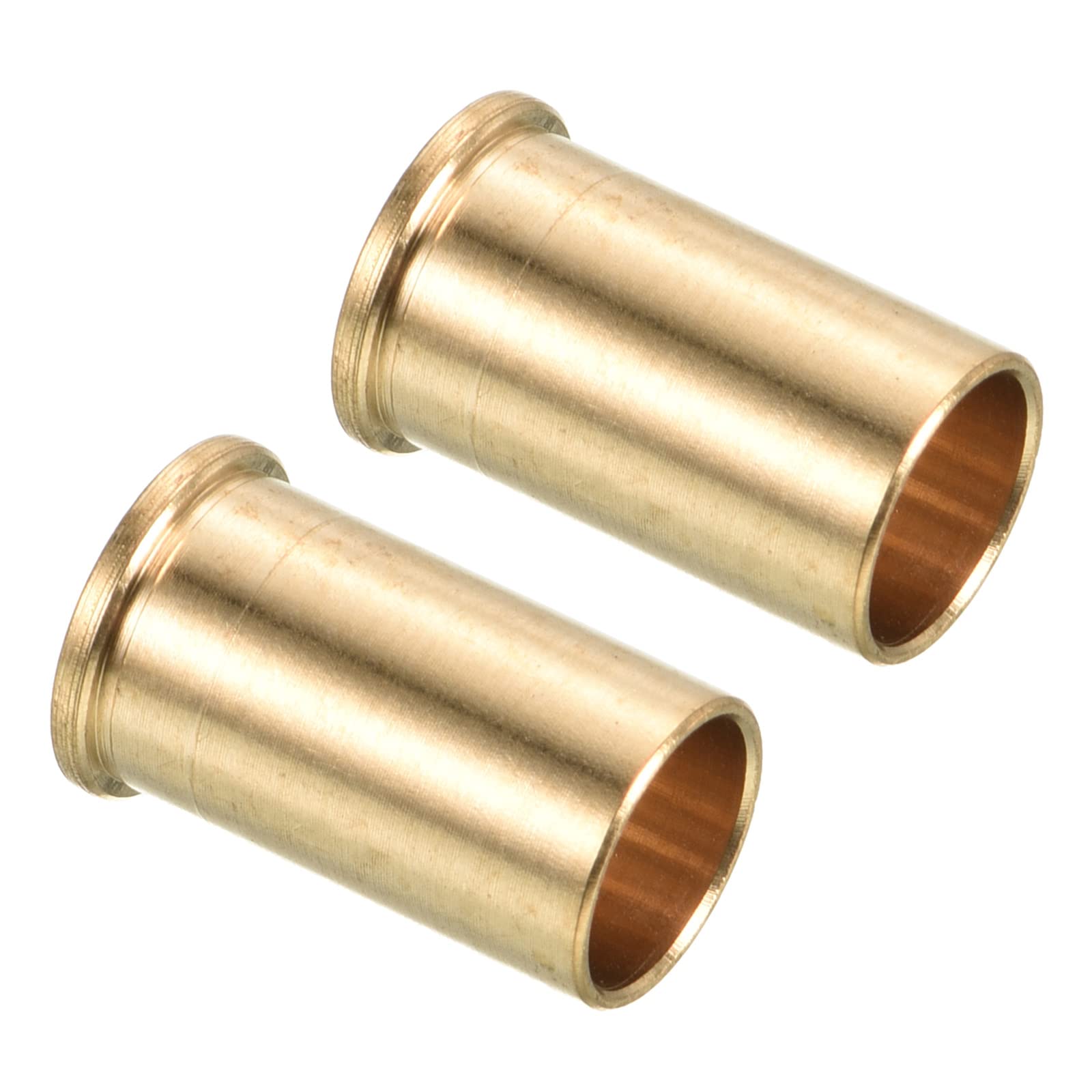 PATIKIL 10mm Tube Brass Compression Fittings, 2 Pack Insert Tube Support Compression Sleeve Fitting