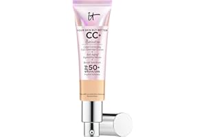 IT Cosmetics CC+ Cream Illumination - Radiant Full Coverage Foundation With SPF 50+, Color Corrector & Hydrating Anti-Aging Serum, Hydrolyzed Collagen + Peptides, Normal to Dry Skin - 1.08 fl oz
