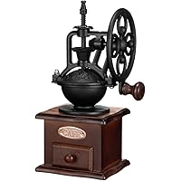 Manual Coffee Grinder,IMAVO Vintage Style 【Great Gift】 Wooden Coffee Grinder Roller Grain Mill Hand Crank Coffee…