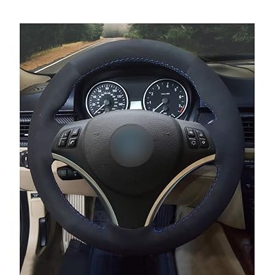 HCDSWSN Hand DIY Car Steering Wheel Cover,for BMW E90 320i 325i 330i 335i E87 120i 130i 120d