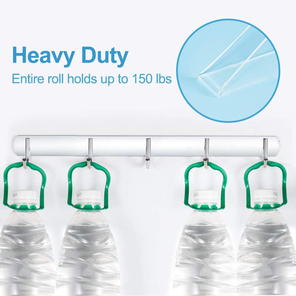 Heavy Duty Double Sided Mounting Tape, Traceless and Removable Nano Adhesive Tape for Outdoor and Indoor, Permanent Clear Two Sided Gel Grip Tape (10 FT) : Office Products