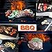 Smaid - Grill Mat Set of 4 - Non-Stick Mats for Outdoor Grill-Easy to Clean-Works on Gas,Charcoal and Electric-15.75 x 13 Inch, Black