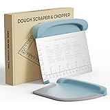 Bench Scraper Dough Cutter Tool - Bowl Pastry Scraper for Bread Cake Pizza, Bench Knife Kitchen Dough Scraper for Baking, Sta