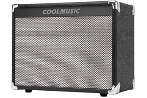 COOLMUSIC Electric Guitar Amp 25W Amplifier Practice Home Amplifier Built in Speaker Headphone Jack and Aux Input includes Ga