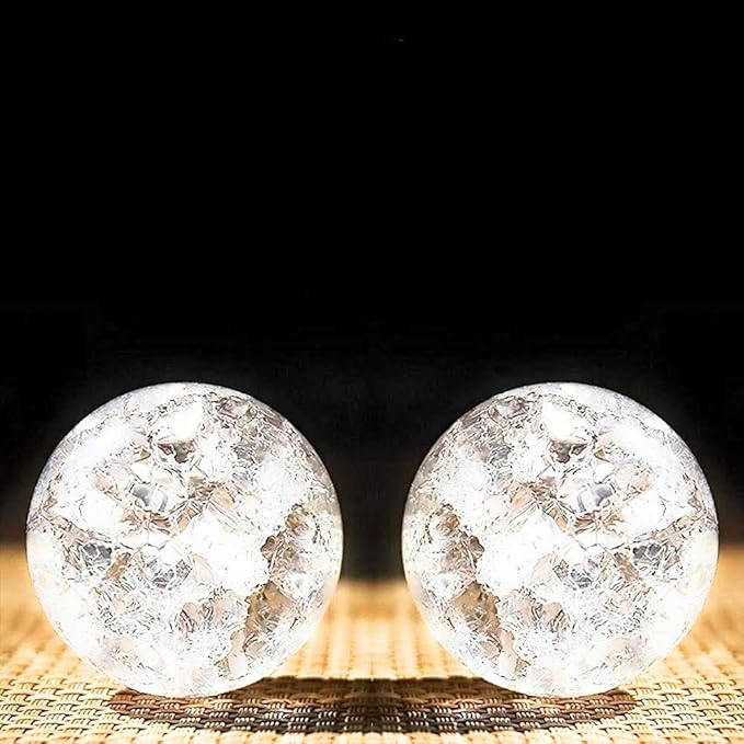 Generic Indoor Water Fountain Spinning Crystal Glass Ball (Size 5 cm), Pair Amazon.in Home