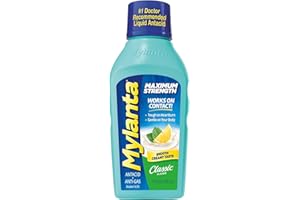 Mylanta Antacid and Gas Relief, Maximum Strength Formula, Classic Flavor, 12 Fluid Ounce
