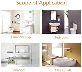nasuniaoda 2x Glass Shelf Support Adjustable Polished Chrome Wall Mount Bracket view 4