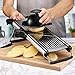 Flexzion Mandoline Slicer Adjustable Stainless Steel Built-in Blades for Slicing Food Vegetable Onion Potato Chip French Fry Apple Tomato Zucchini Noodle Slicer Cutter Julienne