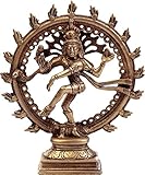 Exotic India Brass Nataraja Statue (6.5 inch X 5.5 inch X 1.5 inch)