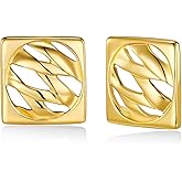 SNGIA18K Gold Plated Dangle Textured Ribbed Irregular Large Leaf Statement Earrings for Women by SNGIA, Handmade Dramatic Geometric Trendy Summer Drop Leaf Flower Jewelry Gifts, Bold Beachy Vintage Plant Fashion Drop Accessories, Vintage Nickle Free Floral Dangling Earrings.