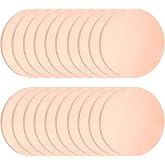 uxcell Pure Copper Round Plate 0.02"(0.5mm) Thick 0.8"(20mm) Dia 20Pcs | C1100 Copper Round Disc Metal Cut Material for Crafts DIY Electrical Repair Industrial
