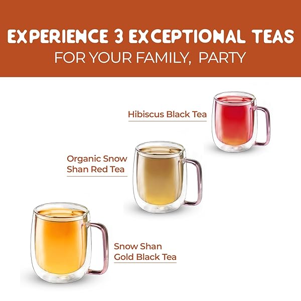 SACHS TEA 1773 HERITAGE BLACK TEAS ASSORTMENT, TEA SAMPLER – 03 PREMIUM ORGANIC FULL LEAF BLACK TEAS | SUGAR-FREE, NON-GMO | HIGH CAFFEINE, NON GMO, GLUTEN FREE | STRONG, MALTY & RICH | PURE UNBLENDED SINGLE ORIGIN BLACK LOOSE LEAF TEA – (PACK OF 30 LARGE SACHETS, 4.3OZ)