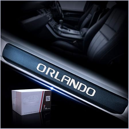 Amazon シボレー 専用のに合う Chevrolet Orlando 車のカーボンファイバーステッカー 傷防止自動車用ドアプロテクターステッカーステッカー4枚 白い 車 バイク 車 バイク