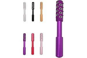 Crovakeu 24 Germanium Stone Uplift Face Roller - Aluminum Alloy Beauty Massage Tool for Skin Tightening, Firming & Tension Re