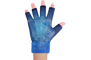 Finger Arthritis Compression Hand Ice Pack Gloves for Pain Relief, Blue Adjustable Wrist Ice Pack for Hot & Cold Therapies, R