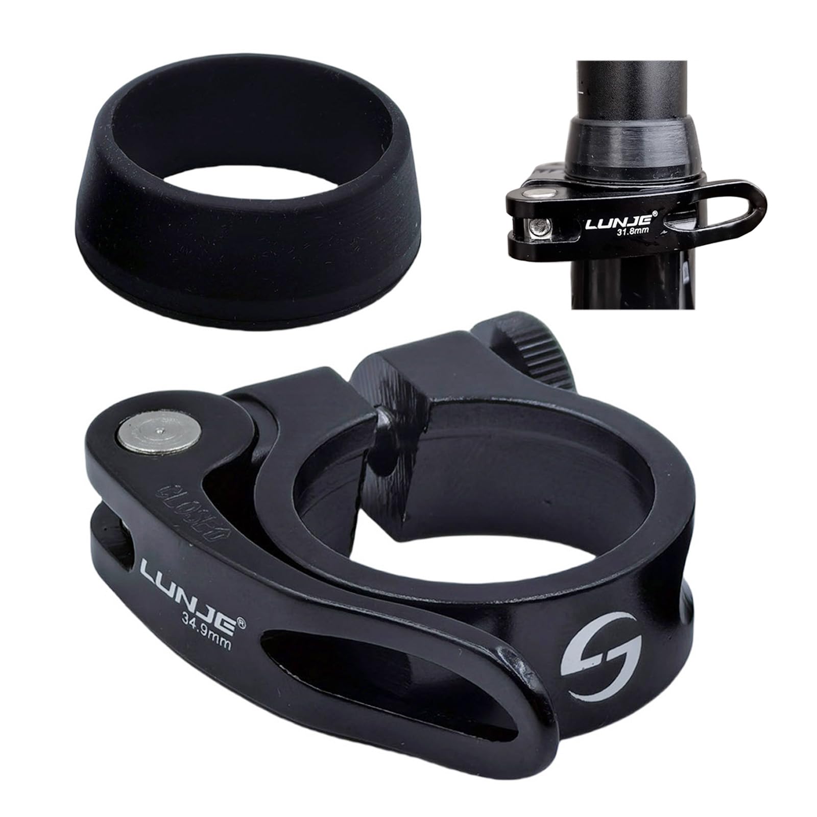 Photo 1 of **UNKNOWN DAMAGED/ MISSING PIECES**** TIKBRO Bike Seat Post Clamp Quick Release Aluminium Alloy Bicycle Seat Clamp Collar 28.6mm 31.8mm 34.9mm