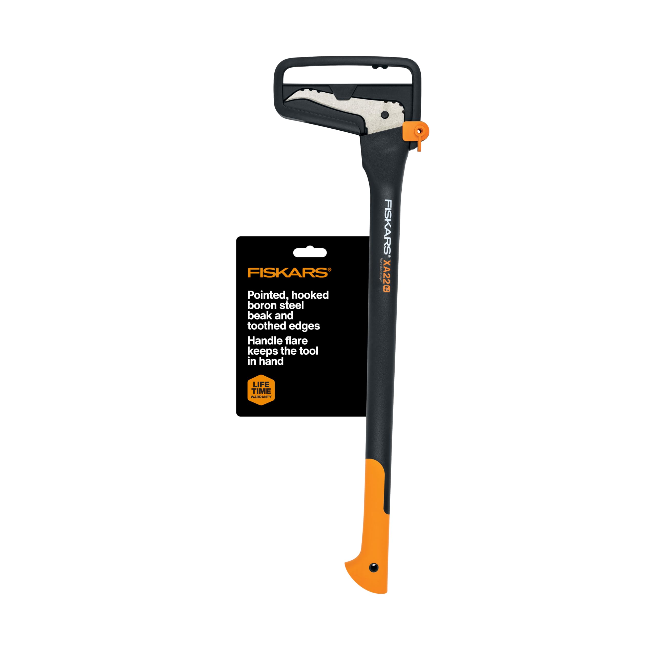 Fiskars Hookaron de 28 le salva la espalda - Levante, arrastre y cargue rondas pesadas de leña y madera dividida - Herramienta de selección afilada y liviana para troncos - Herramienta de registro de Pickaroon - Herramientas forestales