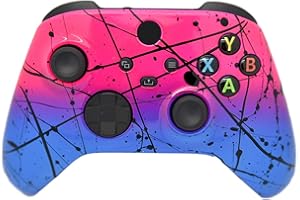 PROCONTROLLERS LLC Hand Airbrushed Fade Custom Controller Compatible with Xbox Series X/S & Xbox One (Series X/S Hot Pink & Blue)