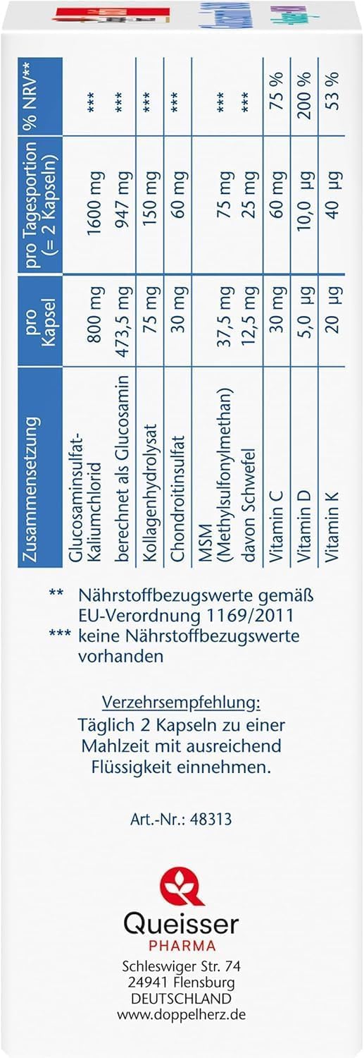 Doppelherz Glucosamin 1600 + Kollagen + MSM + Vitamin C 4