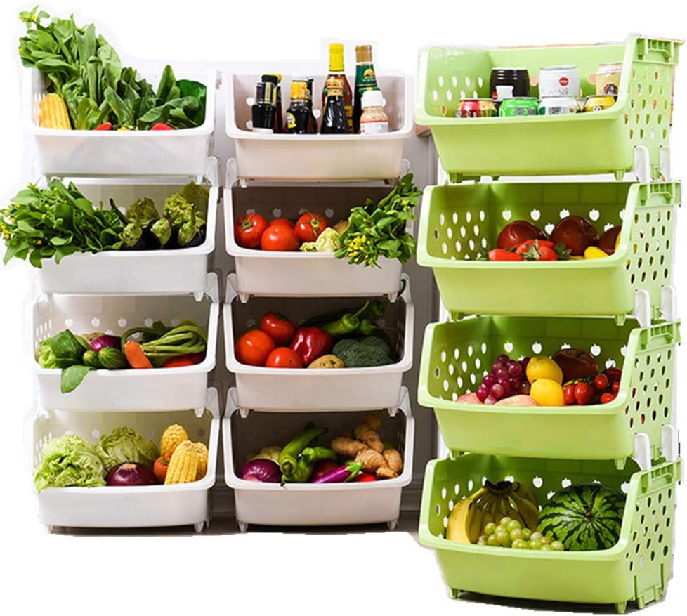 Papelera apilable de Almacenamiento para Cesta de Cocina apilable