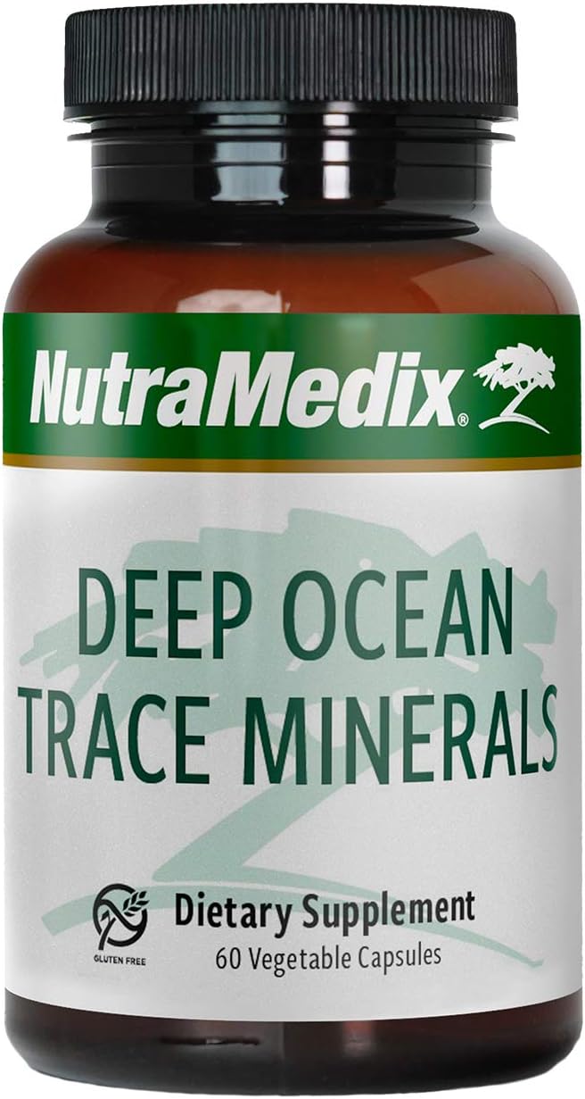 NutraMedix Deep Trace Ocean Minerals - Essential Trace Mineral Blend with Zinc, Potassium, Boron, Manganese & Phosphorus (60 Vegetarian Capsules): Health & Personal Care