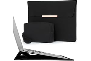 HYZUO 13.3-14 Inch Laptop Sleeve Case with Stand for MacBook Pro 14 M5/M4/M3/M2/M1 2026-2021, MacBook Air/Pro 13.3, 13.8-13.5