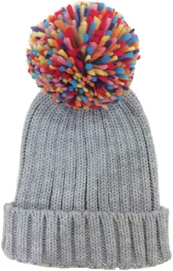 grey bobble hat womens