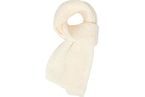 INOGIH Kids Winter Soft Warmer Knit Scarf Fashion Solid Color Toddler Baby Scarves Neck Warmer for Boys Girls