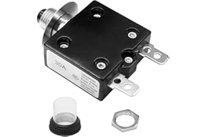 MDEOOSKY 15A Push Button Thermal Circuit Breaker Thermal Switch Reset Current Overload Protection Device Manual Reset Thermal