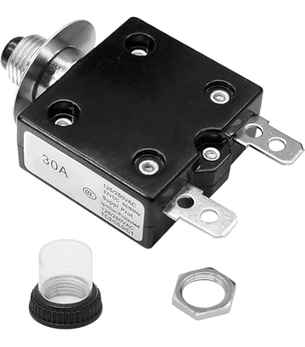 KUOYUH 5 Amp 125/250VAC 32/50VDC 98 Series Push-To-Reset Thermal Overload Protector Circuit - View #8