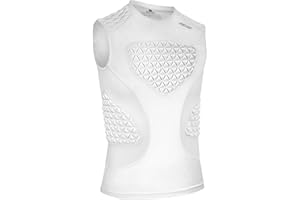 PORTECㅤ Youth Baseball Chest Protector, Padded Compression Shirt, Support Softball Football Rugby Lacrosse Heart Sternum Guard