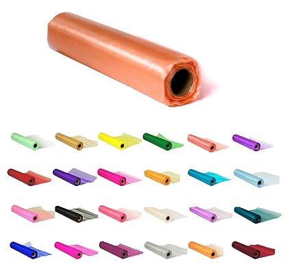 Covering All Occasions 26m X 29cm Sheer Organza Fabric Roll Wedding Chair Sash Bows Table Runner Decoration Coral