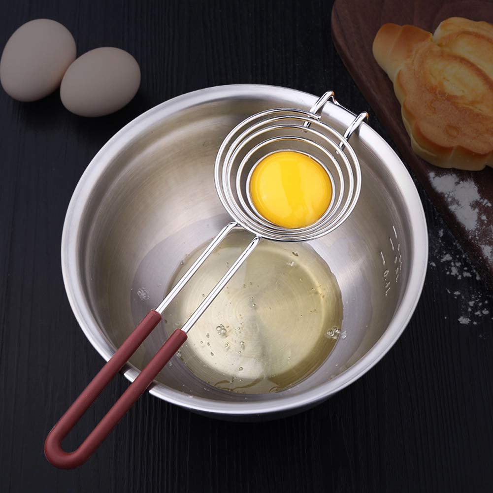 Fdit Egg Separator, 25.5cm/10in Stainless Steel Egg Separator Egg Yolk White Filter Separator Divider Kitchen Gadgets Baking Tool for Household Kitchen