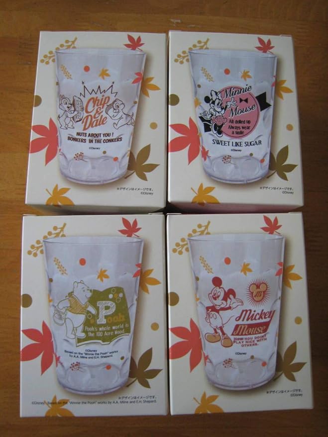 Amazon Co Jp ディズニー クリアコップ 全4種 セット キリン 午後の紅茶 ミッキーマウス ミニーマウス プー チップ デール ノベルティ カップ ホビー 通販