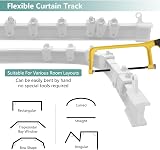 SEGNAYEN Flexible Curtain Track Bay Window 2.5m White PVC with Fittings view 4