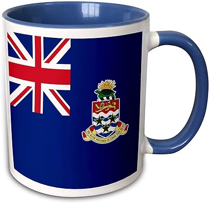 Amazon Co Jp Fiufgyt ケイマン諸島国旗 イギリスユニオンジャック 緑のカメの星 シールド 青 ノベルティ コーヒーマグ 男性用 セラミックマグ 面白い女性用 11オンス ホーム キッチン
