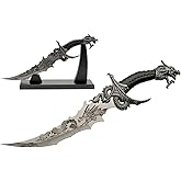 SZCO 13.25" SEA DRAGON FANTASY KNIFE W/STAND