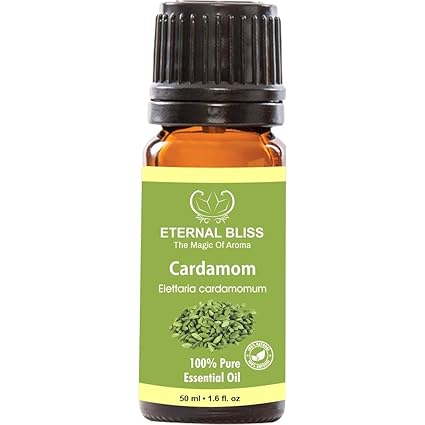 Eternal Bliss Cardamom Essential Oil(Elettaria cardamomum) 100% Pure & Natural/Therapeutic Grade Aromatic Oil, uncut Essential Oil (50 ML)