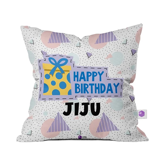 Buy Crazy Corner Happy Birthday JIJU Printed Birthday Cushion Cover