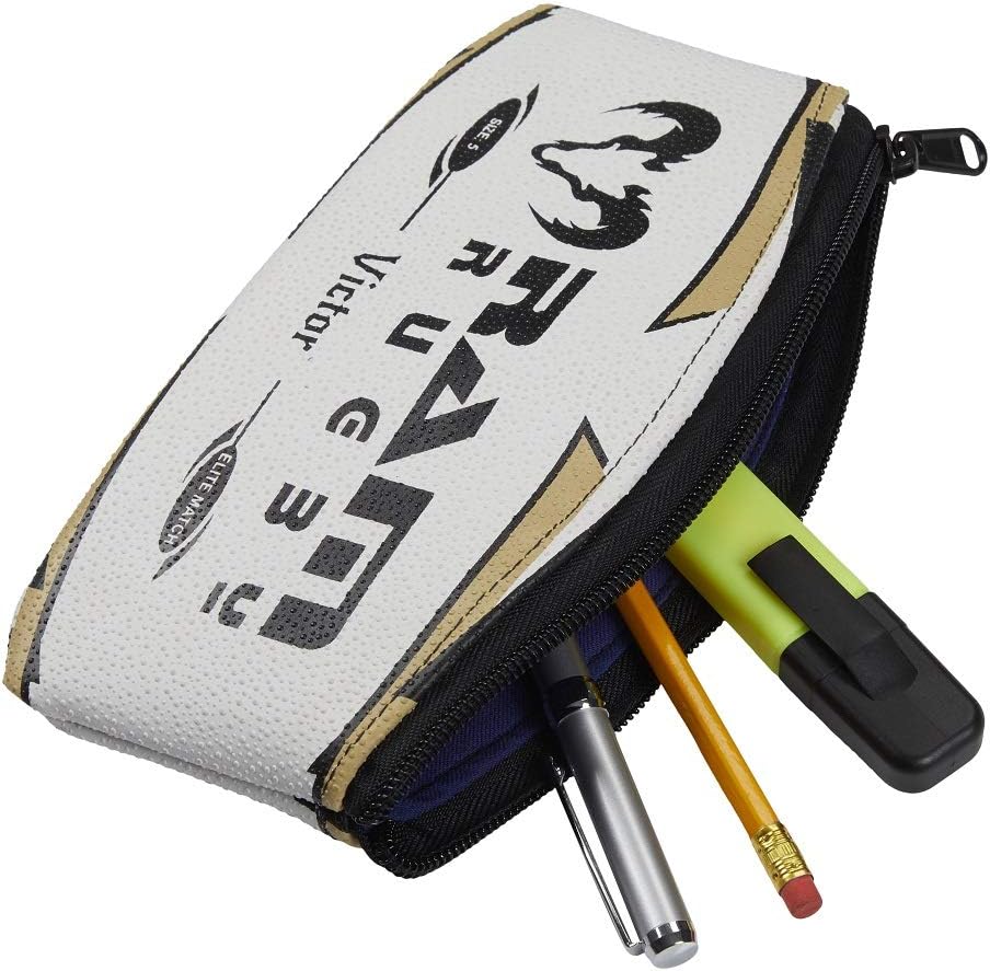 Ram Rugby Pencil Case, Realistic Rubber with Authentic Grip, Durable Cotton Lining