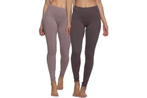 Felina Velvety Super Soft Lightweight Leggings 2 Pack - Yoga Pants, Workout Clothes