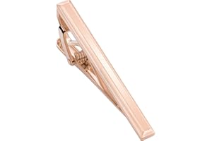 Tie Clip for Men, TAIGRAMA Tie Bar and Tie Pin Clip for Skinny Ties Gold Rose Gold Silver Black, Unique Mens Tie Clip Tie Clasp Suitable for Wedding Anniversary Business Professional and Best Gift