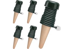 BYDOLL Plant Self-Watering Stakes Automatic Plant Dripper Watering Spikes for Indoor Outdoor Bonsai,Insert Devices for Vacation Garden use,Drip Irrigation System 5 Pack