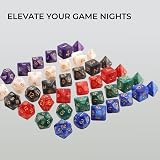 H&S 42 Pcs 7-Sided DND Dice Set 6 Colors Eco Acrylic D20 D6 D4 D8 D10 view 5