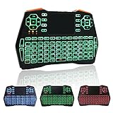 KUD i8+ 2.4GHz Plus Mini Wireless Keyboard with Touchpad Mouse LED Backlig Handheld Remote Control Keyboard for Android TV Box,Smart TV,PC Notebook,X-Box,HTPC(Include Rechargable Li-ion Battery)