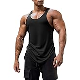 FITMENS Mens Workout Tank Tops Fitness Bodybuilding Sleeveless Gym Muscle Stringer Shirts