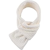 OMUKY Unisex Winter Knit Warm Scarves Thick Fleece Scarf Cold Weather Soft Neck Warmer for Women Men
