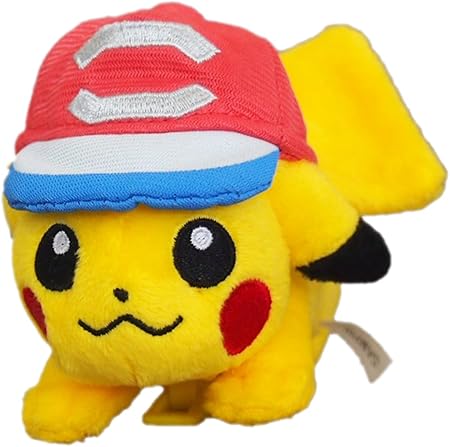 Amazon ポケットモンスター ポケモン ぬいぐるみ ちっちゃいかたのりサトシのピカチュウ アローラキャップ 高さ8cm ぬいぐるみ おもちゃ